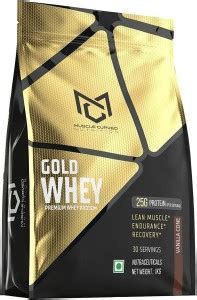 muscle curved Gold whey Protein 1kg Vanilla Cone Flavor Lean Muscle ...