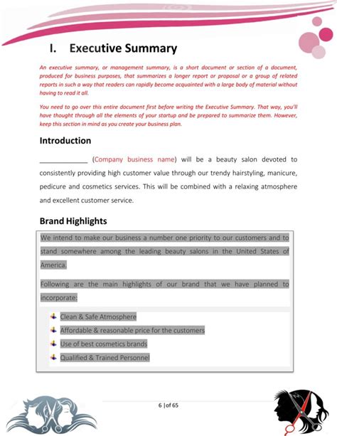 Hair Salon Business Plan Template 的图像结果