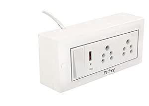 Buy Palfrey Electric Extension Board - 5A + 5A + 1 USB Socket with ...
