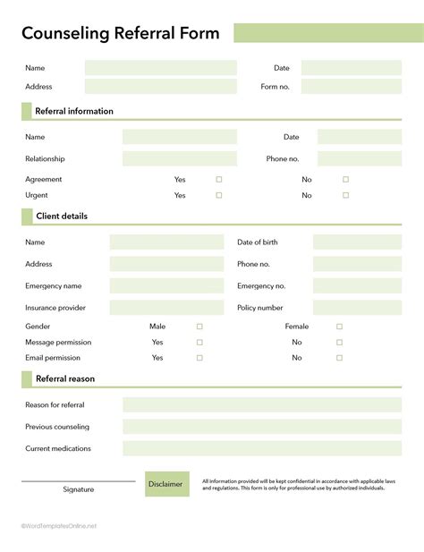 Free Referral Form Templates - 100% Editable