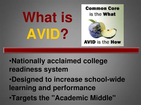 PPT - AVID: Advancement Through Determination - College Readiness ...