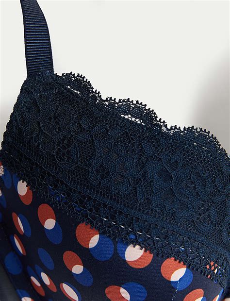 Buy Printed Lace Trim Wired Full Cup Bra at Marks & Spencer