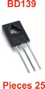 Elph BD139 NPN Bipolar Medium Power Transistor 80V 1.5A TO-126_Pack of ...
