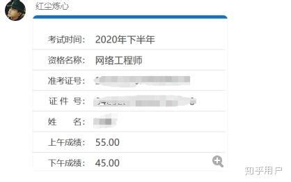 2020下半年软考中级网络工程师上下午都过45的多吗？ - 知乎