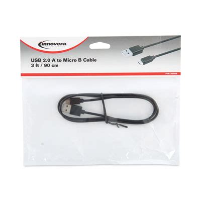 USB to Micro USB Cable, 3 ft, Black | RDM Wholesale