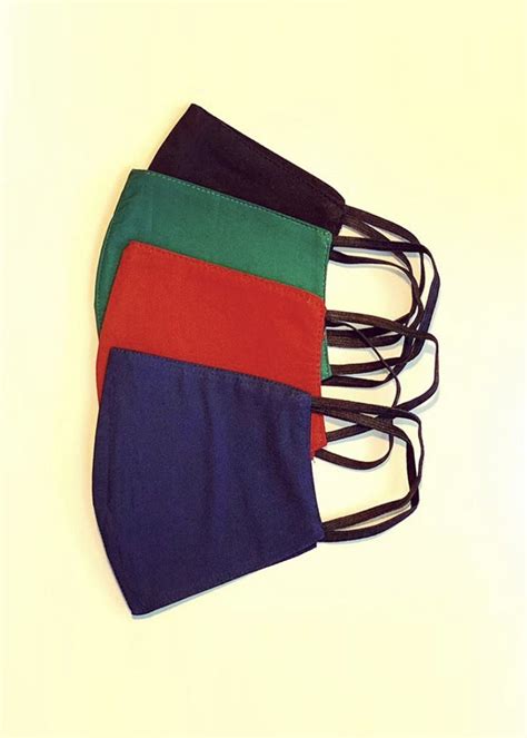 Get Set of 4 Cotton Solid Reusable Masks at ₹ 400 | LBB Shop