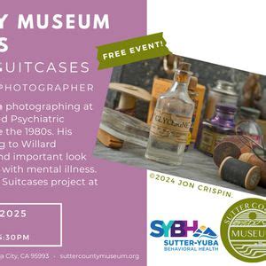 Sutter County Museum Speaker Series: Willard Asylum Suitcases , 1333 ...