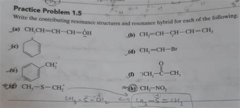 Find the resonance structures and resonance hybrid - Brainly.in