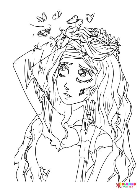 Image result for Corpse Bride Emily Coloring