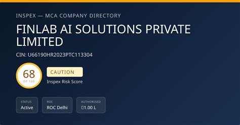 FINLAB AI SOLUTIONS PRIVATE LIMITED — Directors, Financials