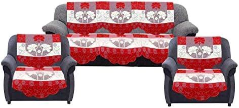 Nendle Floral Pattern Chenille Floral Sofa Covers Set of 3 Seater ...