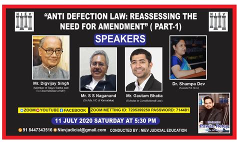 NIEV (Series Of Webinar): Anti-Defection Law [11th July]