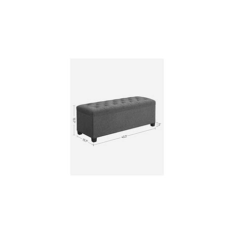 Buy SONGMICS Storage Ottoman Bench, Bench with Storage, for Entryway ...