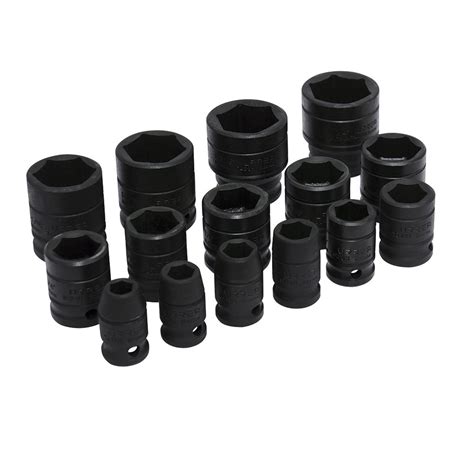 Urrea 74104 1/2-Inch Drive Impact Socket Set, 15-Piece , Black : Amazon ...