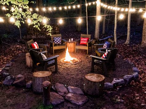 Fire pit in the woods – Artofit