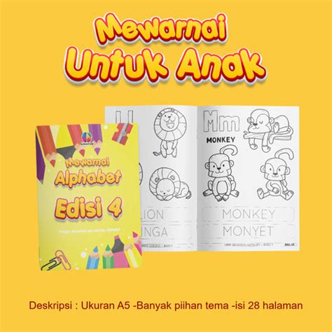 Jual BUKU MEWARNAI ANAK ALPHABET - buku mewarnai anak seri alfabet ...