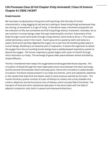 Chapter Life Processes Class 10 Shubham Pathak 的图像结果