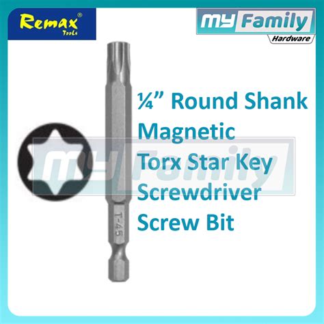 เครื่องมือ Torx bit 6 point (หัวแฉกดาว) Bit size 6.35 mm ., Tip size torx T5 ., Length over all 50 m