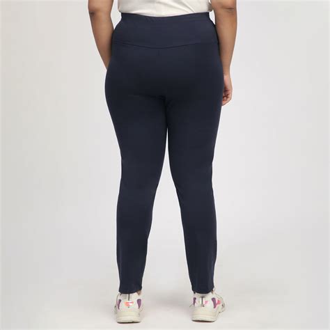 Navy Blue Plus-Size 4-Way Stretch Tummy Tucker Pants by Calae | Sizes ...