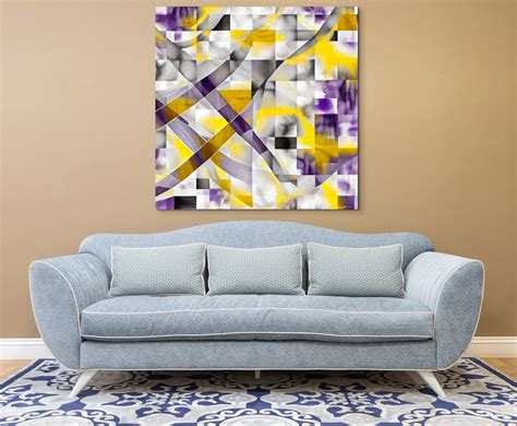 Lavender Dreams: Oil Color Abstract Print in Woven Pattern with Hues o
