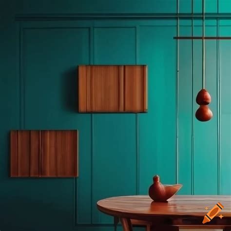 Room with 70s wood paneling on the wall on Craiyon