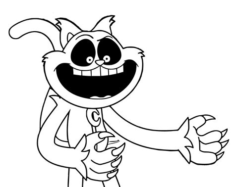 Animated Catnap coloring page - Download, Print or Color Online for Free