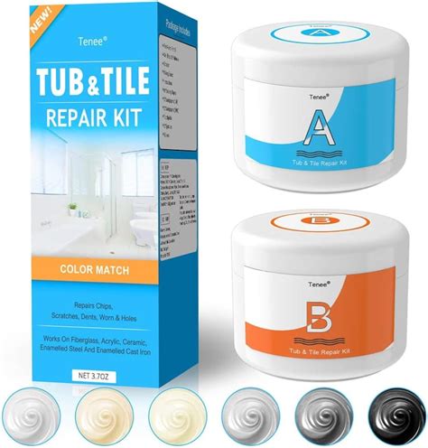 Tub/Shower Floor Repair Kit, 14-1/2 in W x 32 in L, Bone - Amazon.com