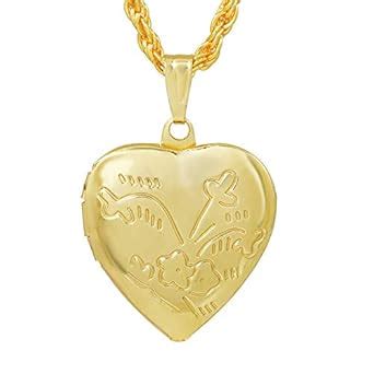 Zumrut Gold Plated Heart-Shaped Openable Mini Photo Frame Memory Photo ...