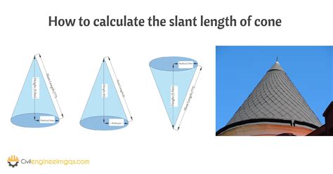 How to calculate the slant length of cone