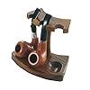 Buy Leo Barba Wooden Smoking Pipe Stand for 3 Hoop, Tobacco Pipe Rack ...