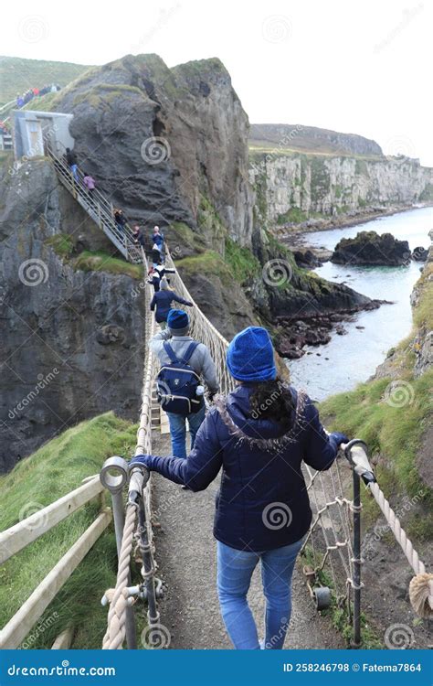 Carrick-a-Rede Rope Bridge - Northern Ireland Tourism Editorial Stock ...