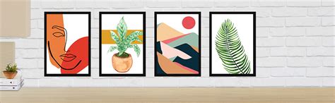 Chaka Chaundh Composite Wood Modern Art Wall Painting with Frames ...