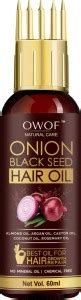 OWOF Onion black seed hair oil with golden applicator Hair Oil - Price ...