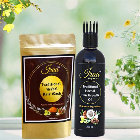HERBAL HAIR GROWTH OIL + HERBAL HAIR WASH POWDER – Iraa Organics
