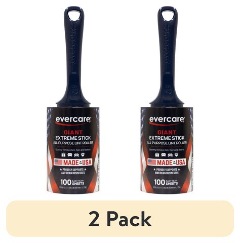 (2 pack) Evercare 100-Layer Giant Size Extra Sticky Lint Roller ...