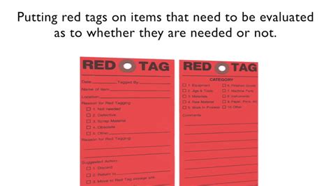 Image result for Red Tagging Items