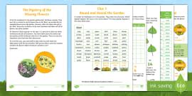 The Mystery of the Flower Garden Phonics Problem-Solving Game