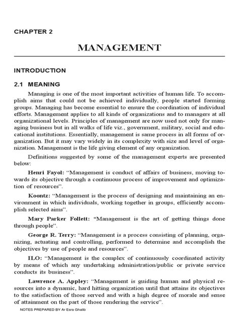 Image result for Definitions of Management Notes