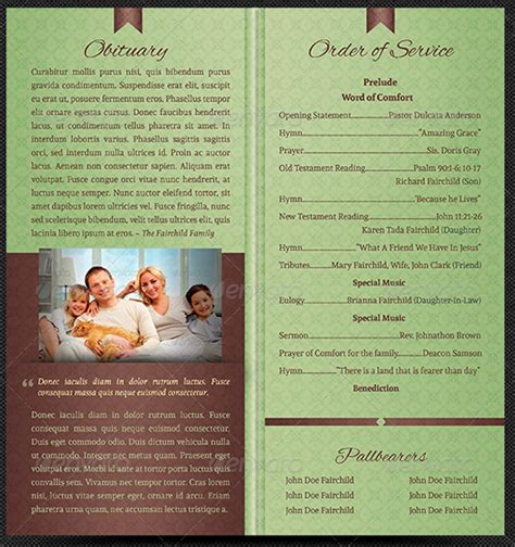 Bi-fold Funeral Program Template-Preview5 » Godserv Designs