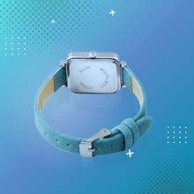 Buy SITARA Square Dial Sky-Blue Watch: Stainless Steel, Square Shape ...