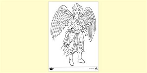 Archangel Gabriel Jibrail Colouring | Colouring Sheets