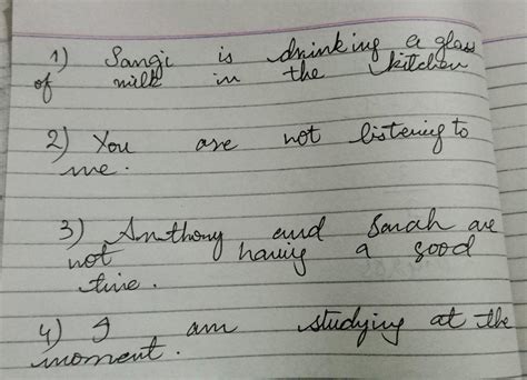 B Write sentence using this words.Use present continuous tense. 1.Sangi ...