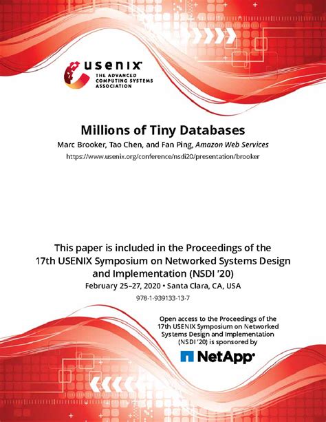 Million-of-tiny DBs - millions of DBs - This paper is included in the ...