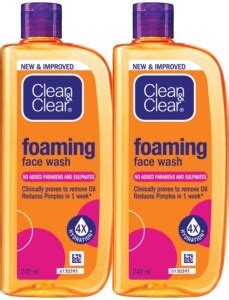 Clean & Clear Foaming Face wash | Clinically proven| Pimple & Acne ...
