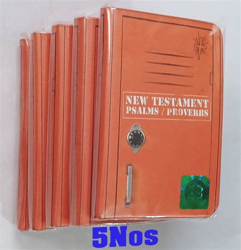 ENGLISH New Testament And Psalms Proverbs Pocket Size-5Nos Bundle: Buy ...