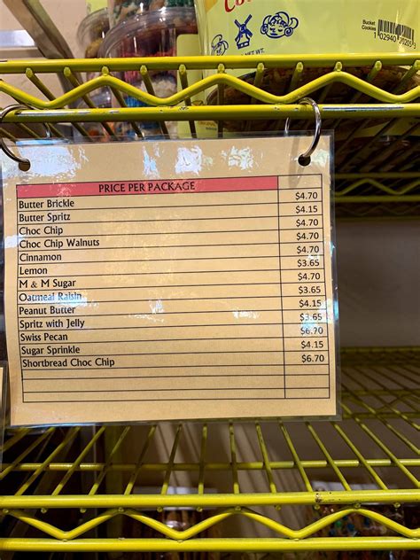 Menu at Erick Schat's Bakery, Bishop