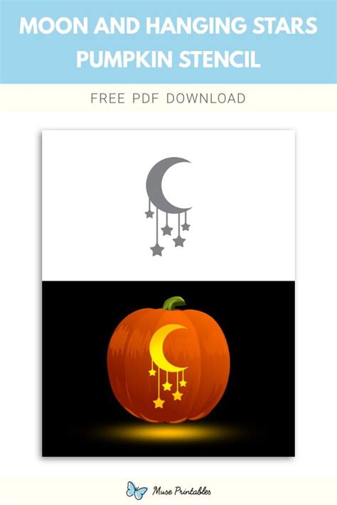 Printable Carving Pumpkin Stencils Moon And Stars - Printable Stencils