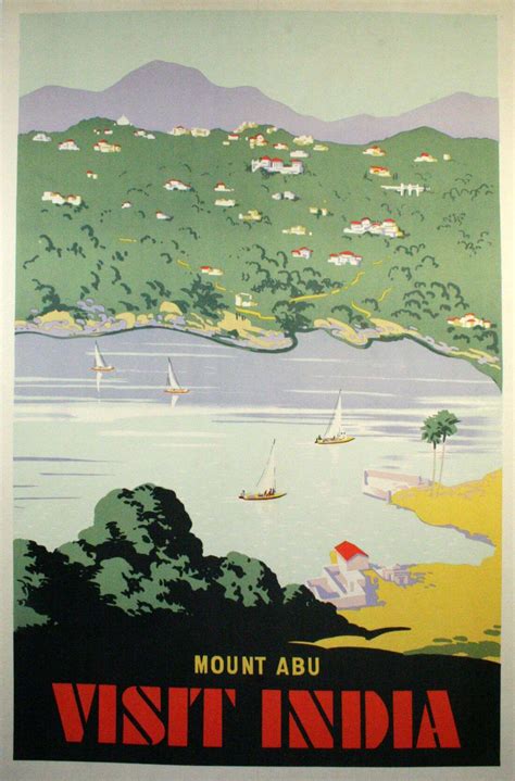 Visit India - Mount Abu - Vintage Travel Poster - Life Size Posters by ...