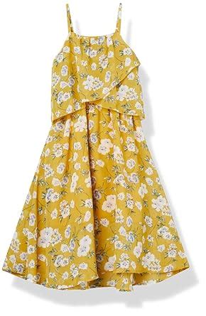 Buy Max Girl's Synthetic a-line midi Dress (M20CDRS02YELLOW_Yellow_3-4Y ...