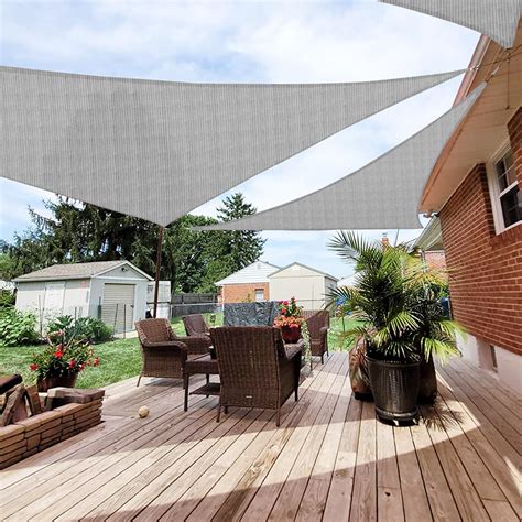 Amazon.com : Patio Paradise 6' x 6' x 6' Sun Shade Sail Triangle Canopy ...